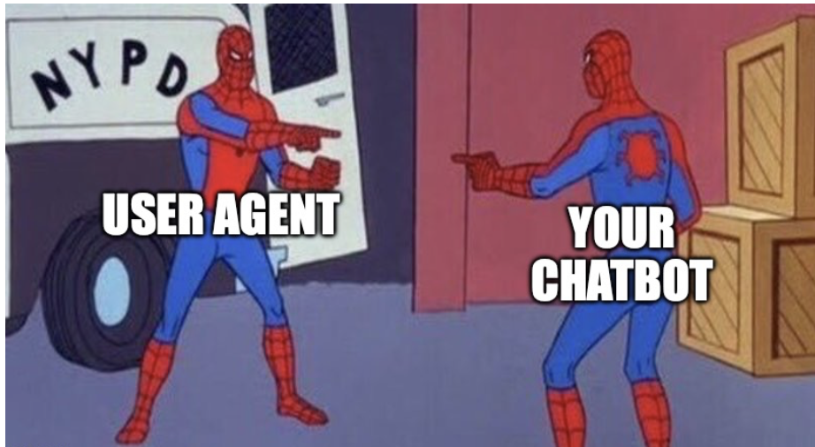Diagram of a UserAgent conversing with a chatbot during an evaluation run
